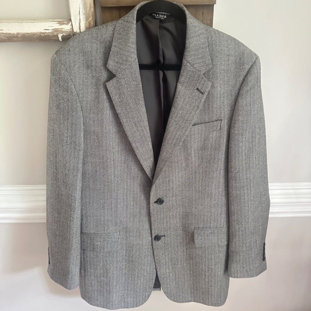 42L JOS.A.BANK Tweed Sport Coat Herringbone